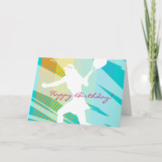 Cartão de aniversário de tênis com design de tenis