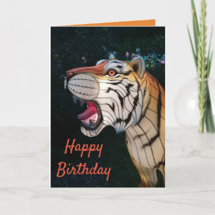 Cartão de Aniversário de Tigre Fantástico