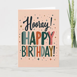 Cartão de Aniversário de Tipografia