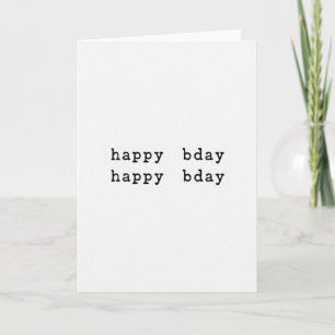 Cartão de Aniversário de Tipografia Retrô