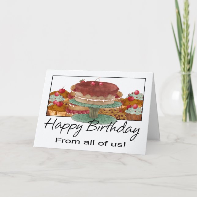 Cartão de Aniversário - De Todos Nós - Aniversário (Frente)