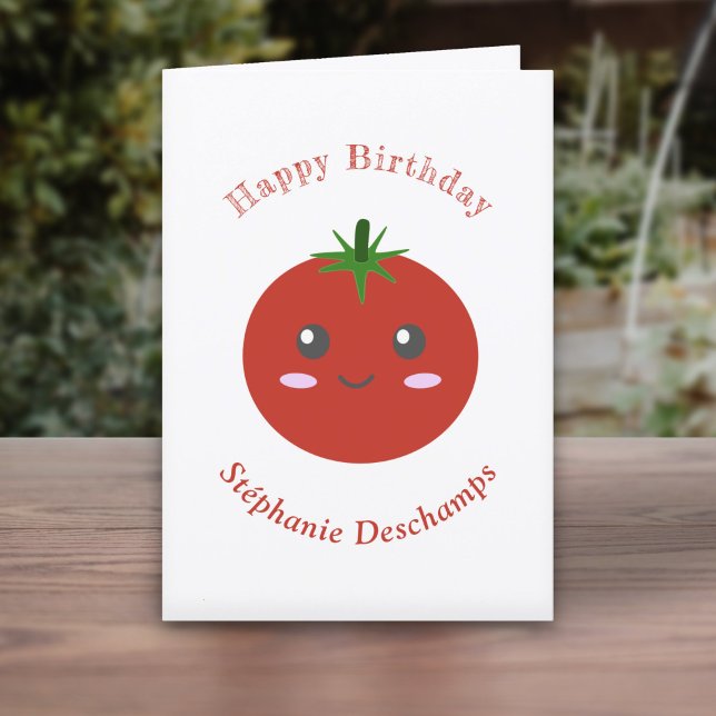 Cartão de Aniversário de Tomate (Cute Tomato Birthday Card )