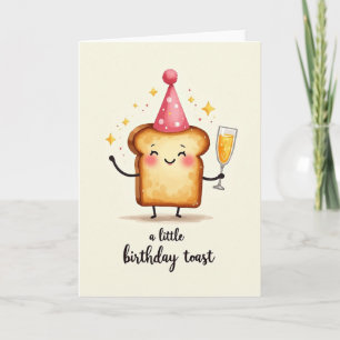 Cartão de Aniversário de Torrada Doce
