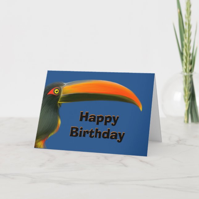 Cartão de aniversário de Toucan (Frente)