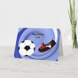 Cartão de Aniversário de Treinador de Futebol Espo
