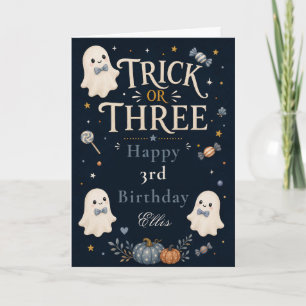 Cartão de Aniversário de Trick or Three