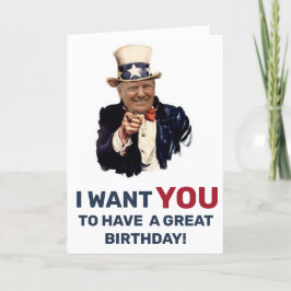 CARTÃO DE ANIVERSÁRIO DE TRUMP DONALD