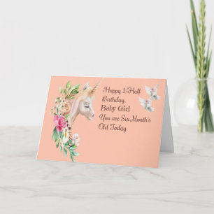 Cartão de Aniversário de Um e Meio para Menina com