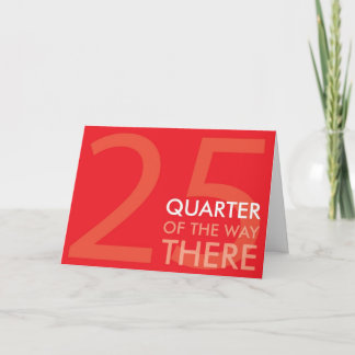 Cartão de aniversário de um quarto feliz do século