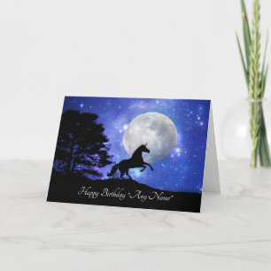 Cartão de Aniversário de Unicórnio Personalizado c
