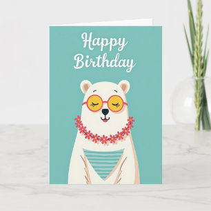Cartão de Aniversário de Urso