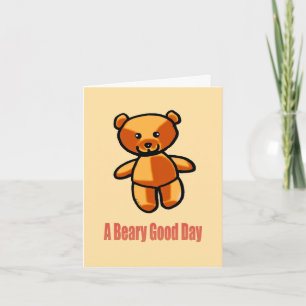 Cartão de Aniversário De Urso Bonito - Um Bom Dia 