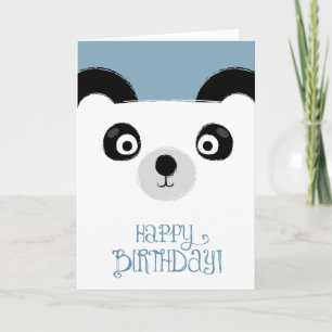 Cartão de Aniversário de Urso Panda Bonito