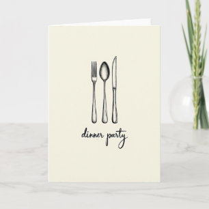 Cartão de Aniversário de Utensílio Gravado