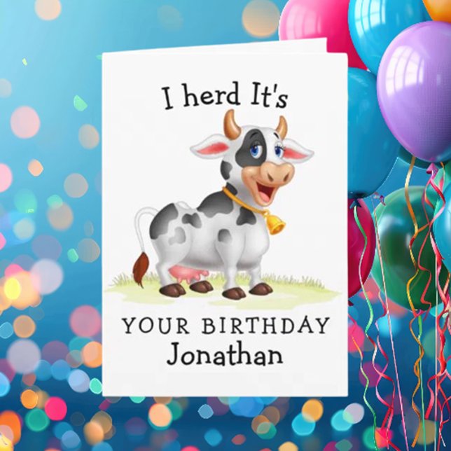 cartão de aniversário de vaca mais popular de semp (If you're planning a cow-themed birthday bash, this card is an absolute must-have. )