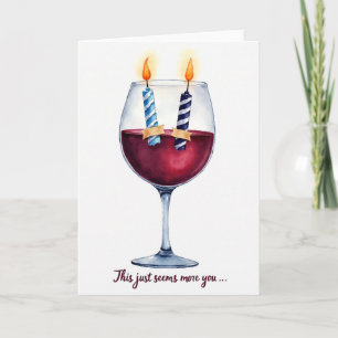 Cartão de Aniversário de Vela Caprichosa