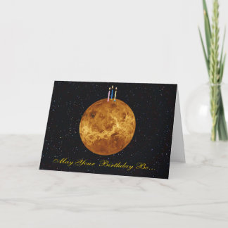 Cartão de aniversário de Venus do planeta