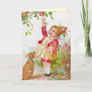 Cartão de Aniversário de Vintage Child