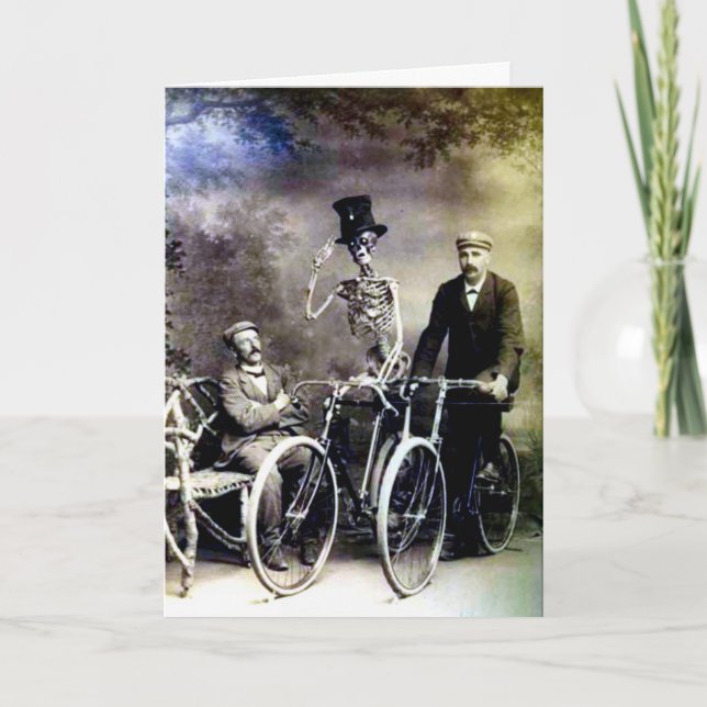 Cartão de Aniversário de Vintage Engraçado. (Frente)