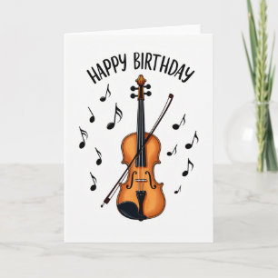 Cartão de Aniversário de Violino