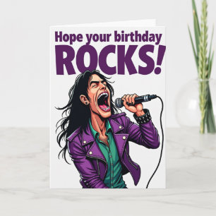 Cartão de Aniversário de Vocalista Animado