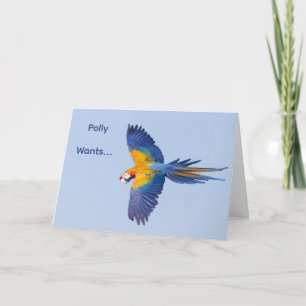 Cartão de Aniversário de Voo Macaw