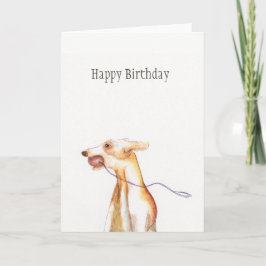 Cartão de aniversário de "Whippet"
