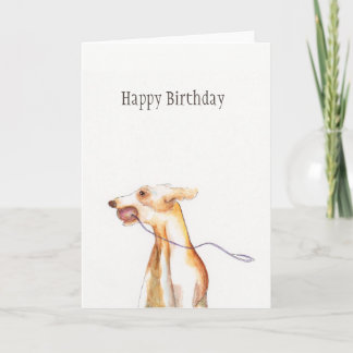 Cartão de aniversário de "Whippet"