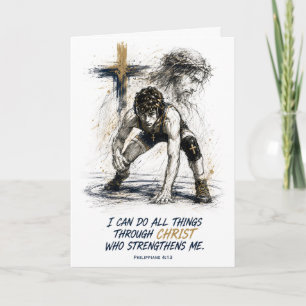 Cartão de aniversário de wrestling católico para m