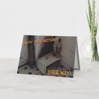 Cartão de aniversário desagradável