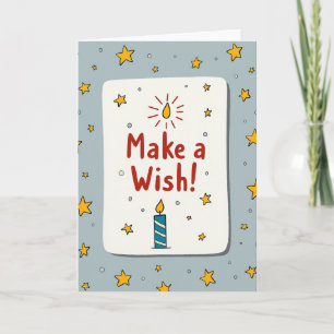 Cartão de Aniversário Desejo Estrelado