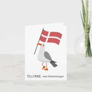 Cartão de aniversário dinamarquês - Tillykke med f