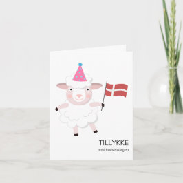Cartão de aniversário dinamarquês - Tillykke med f