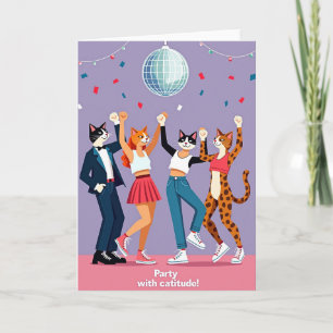 Cartão de Aniversário Disco Groovy