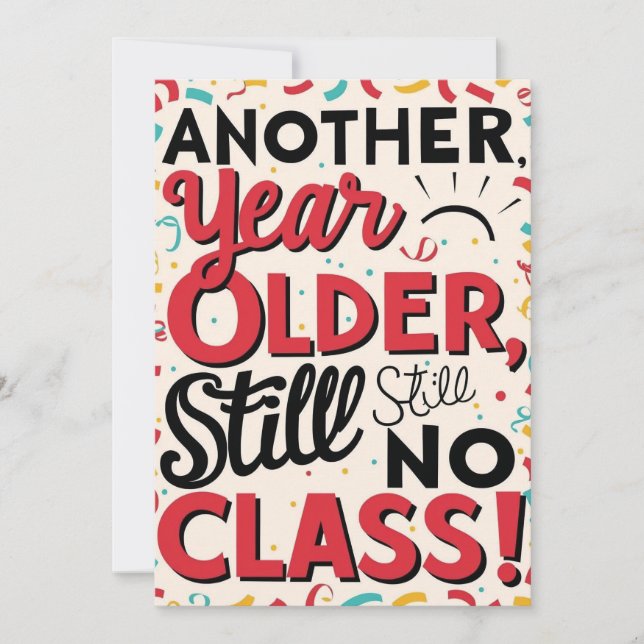 Cartão de Aniversário Divertido (Frente)