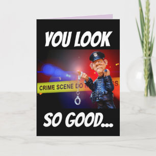 Cartão de Aniversário Divertido da POLÍCIA