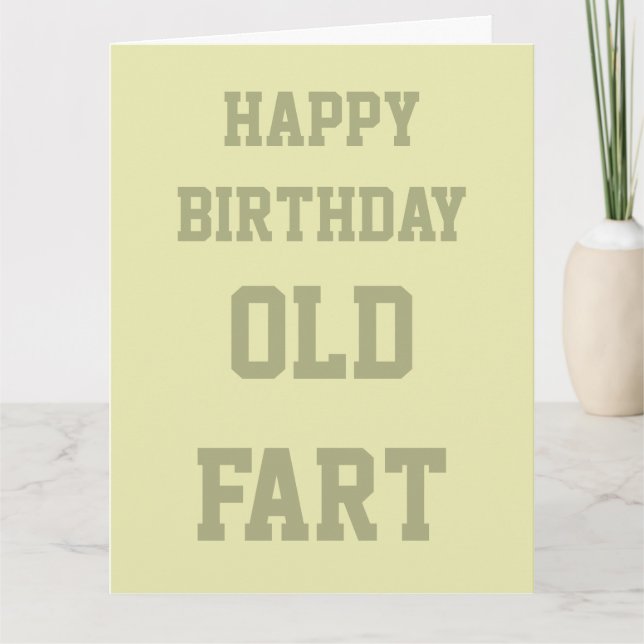 Cartão de Aniversário Divertido e Humorístico para (Frente)