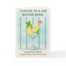 Cartão de Aniversário Divertido para Amante de Gin