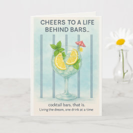 Cartão de Aniversário Divertido para Amante de Gin