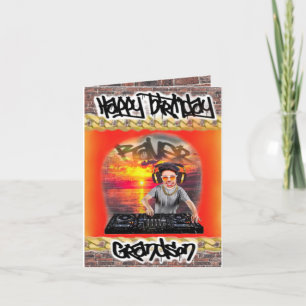 Cartão de aniversário DJ