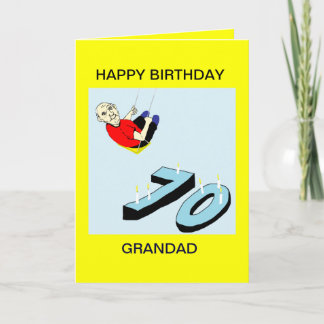 CARTÃO de ANIVERSÁRIO do 70 do GRANDAD