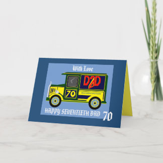 Cartão de aniversário do 70 do pai