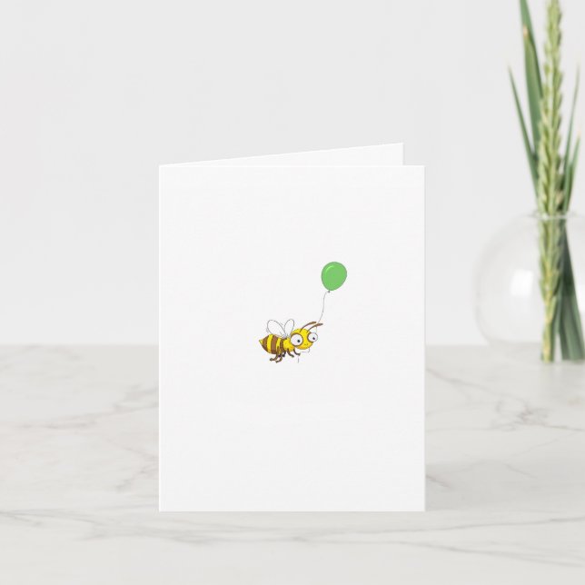 Cartão de Aniversário do Abelhão Personalizado. Ca (Frente)