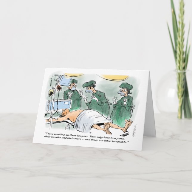 Cartão de aniversário do advogado de Cirurgia (Frente)