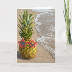 Cartão de Aniversário do Amigo de Pineapple de P