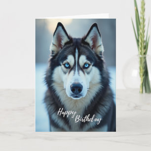 Cartão de Aniversário do Animal Lobo Alegre