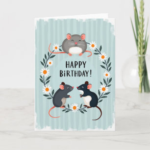 Cartão de Aniversário do Animal Margarida