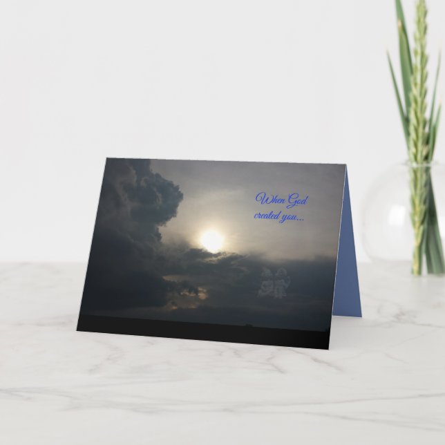 Cartão de aniversário do anjo (Frente)