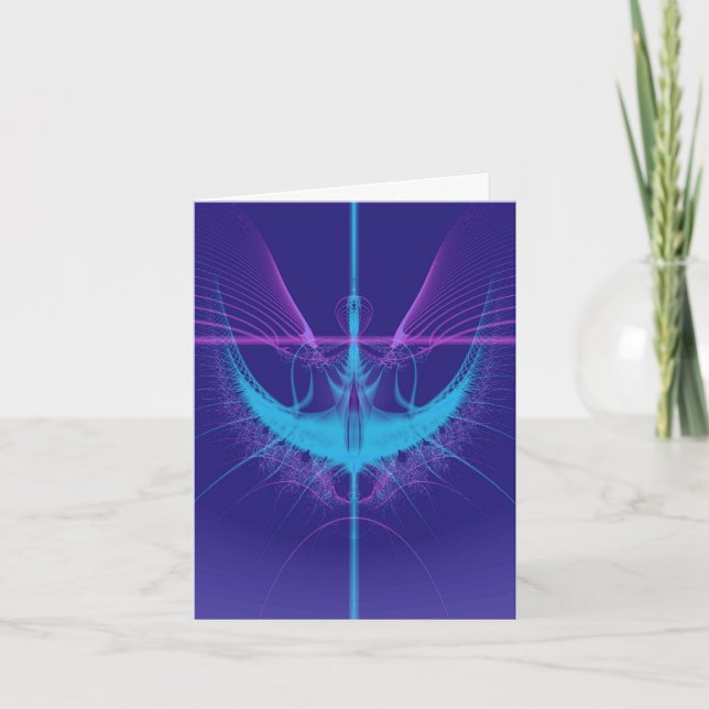 Cartão de aniversário do anjo azul (Frente)