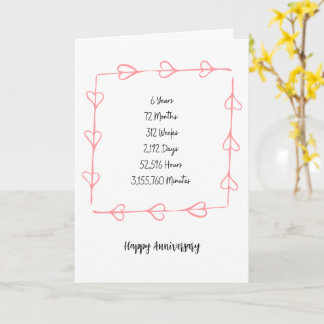 Cartão de Aniversário do Ano 6